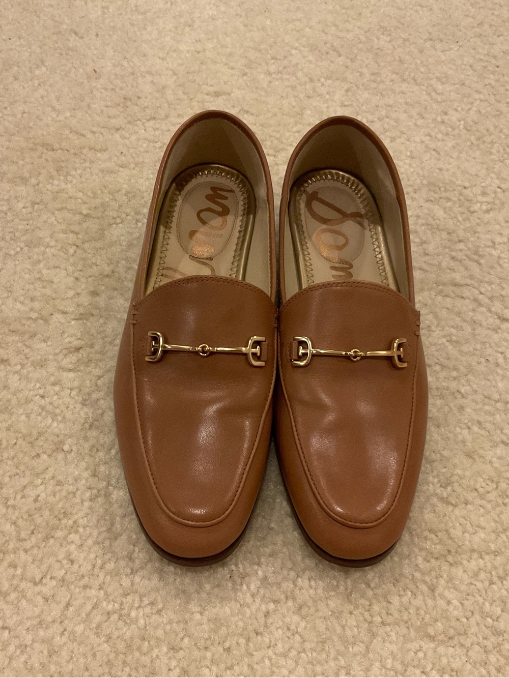 Sam Edelman Women's Cognac Leather Bit Loafers